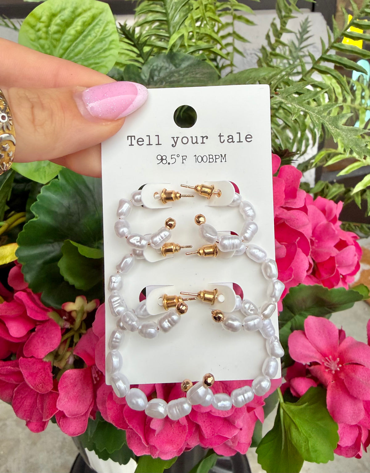 Pearl Hoops Set