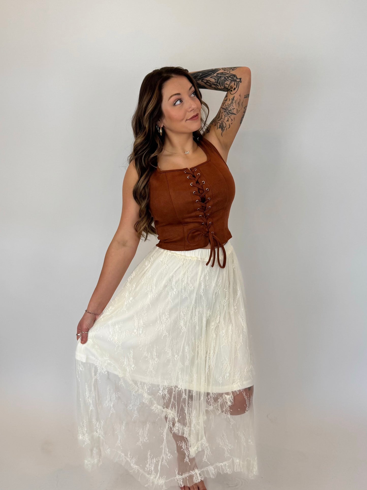 Layered In Lace Skirt