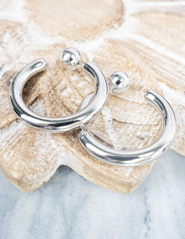 Silvertone Jacket Earrings