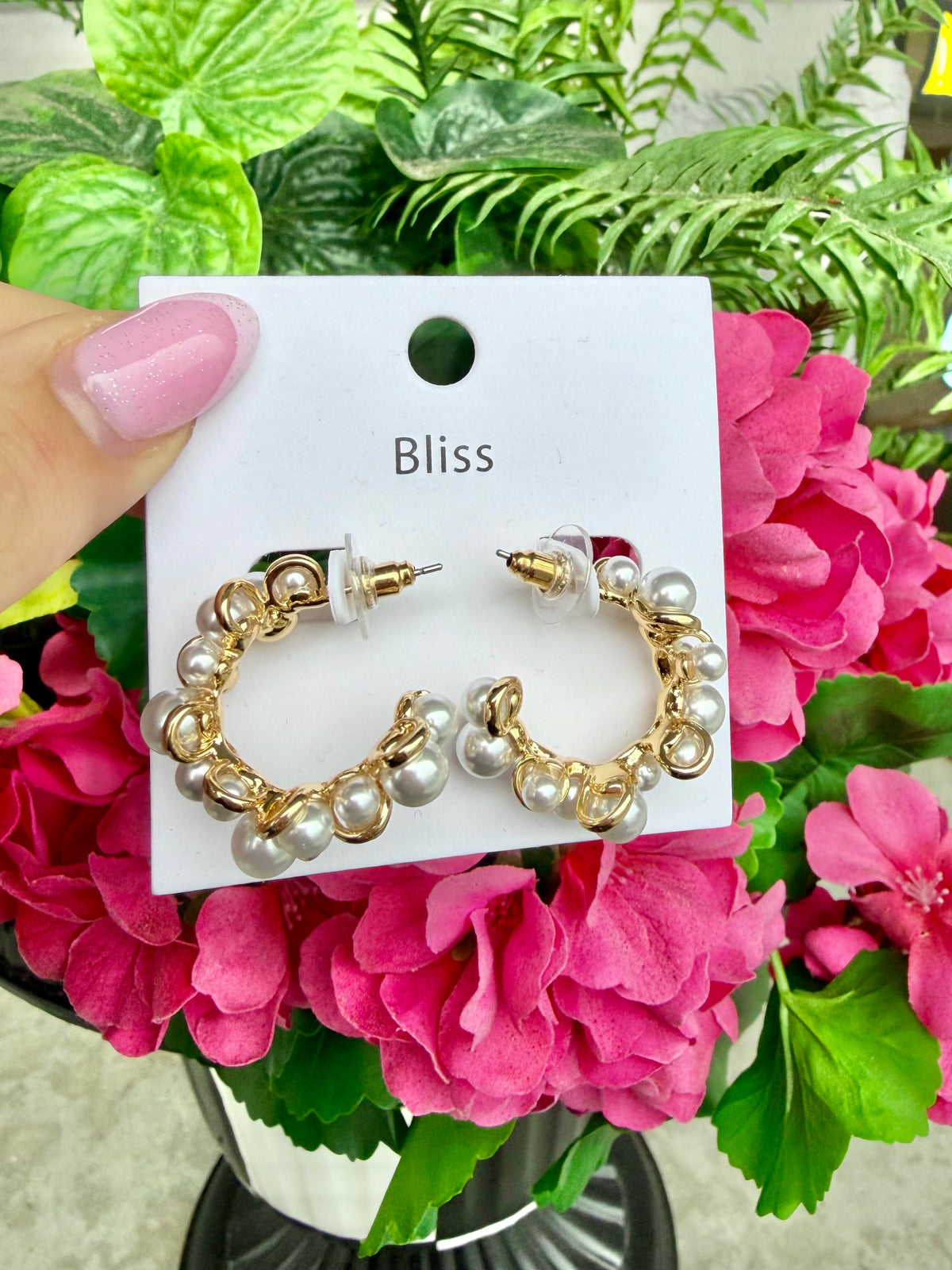 Pearl Cluster Hoop