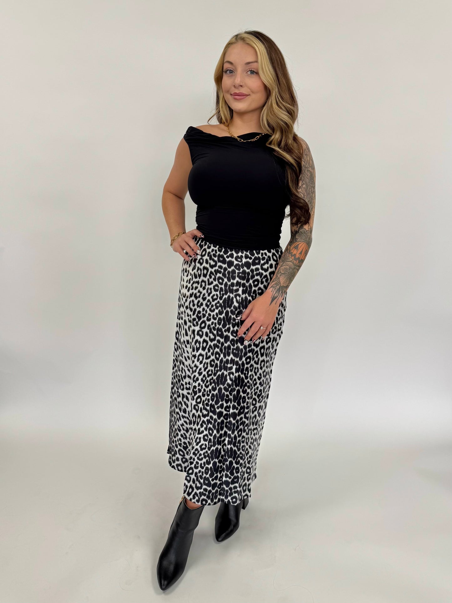 Sassy & Silky Midi Skirt
