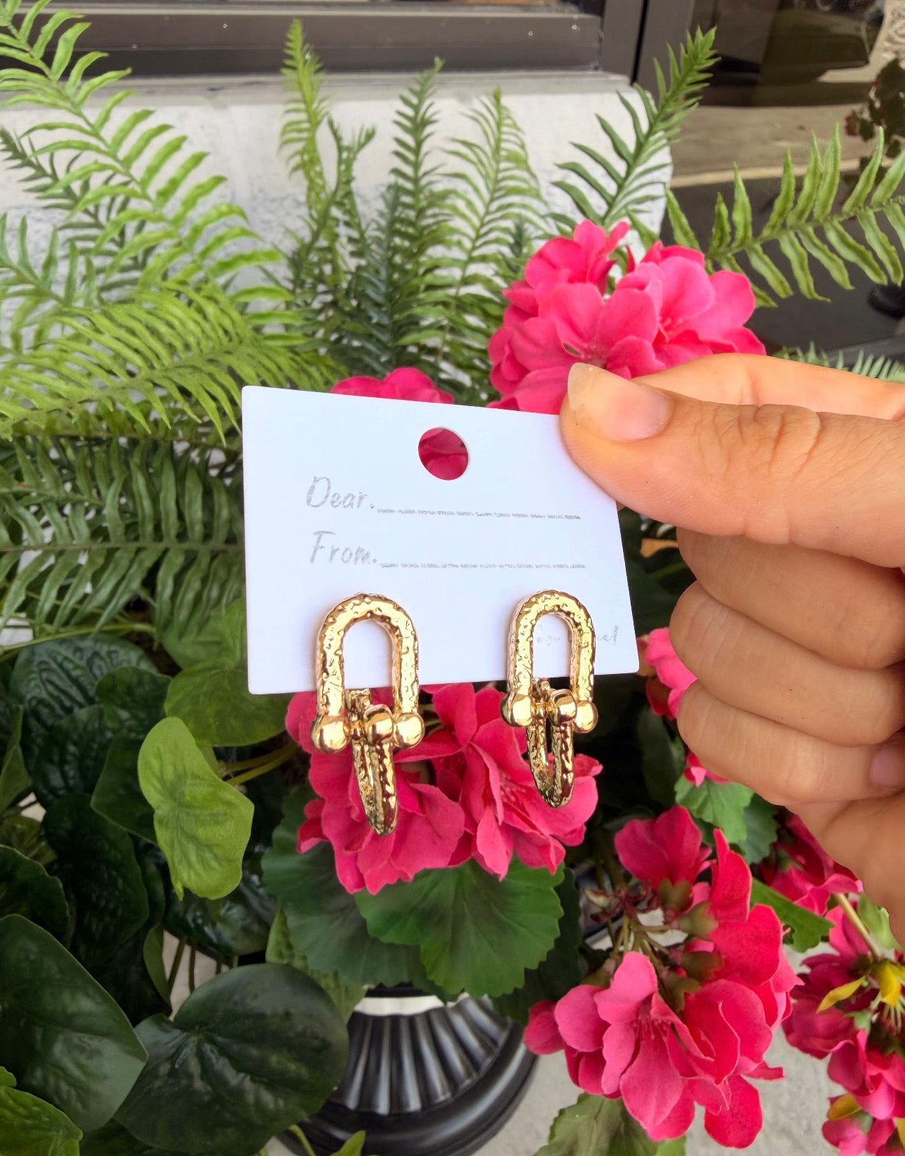 Horseshoe Drop Earrings