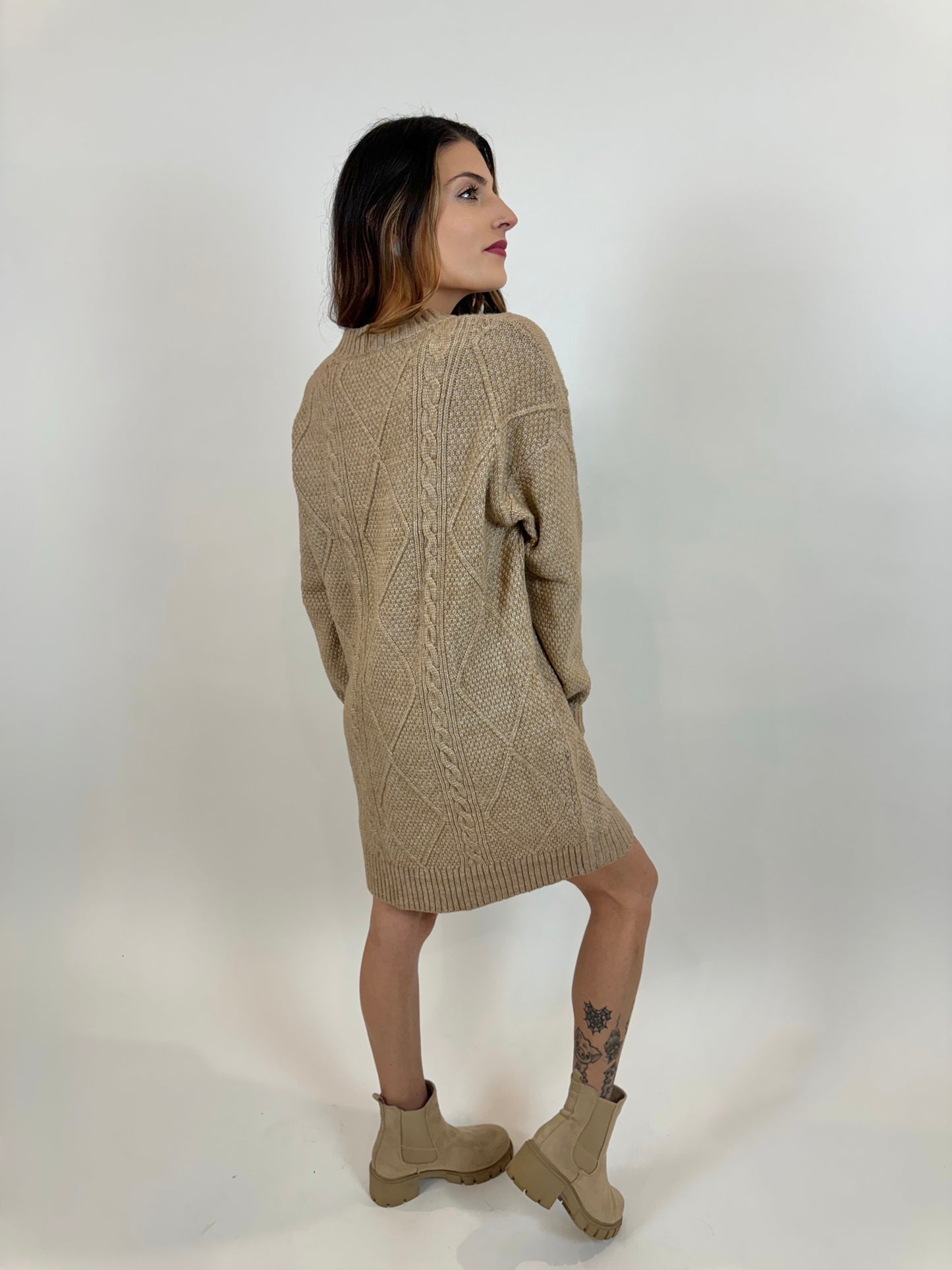 Heaton Cable Sweater Dress