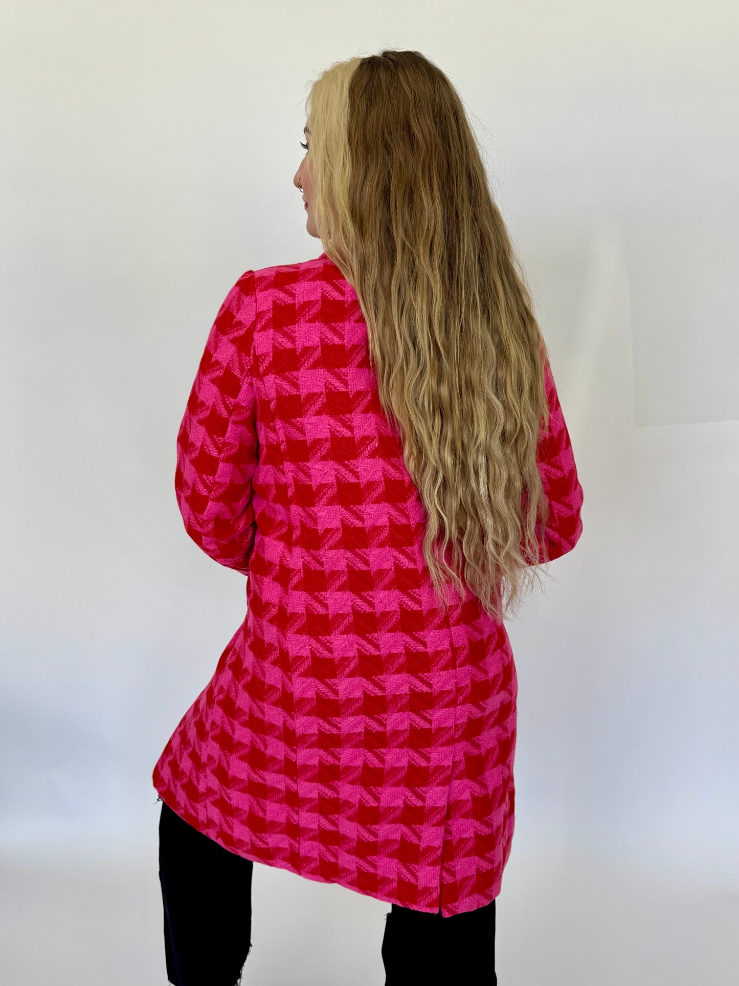 Houndstooth Trench Coat