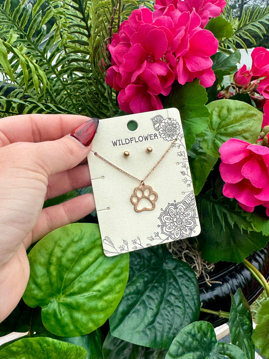 Paw Necklace Set