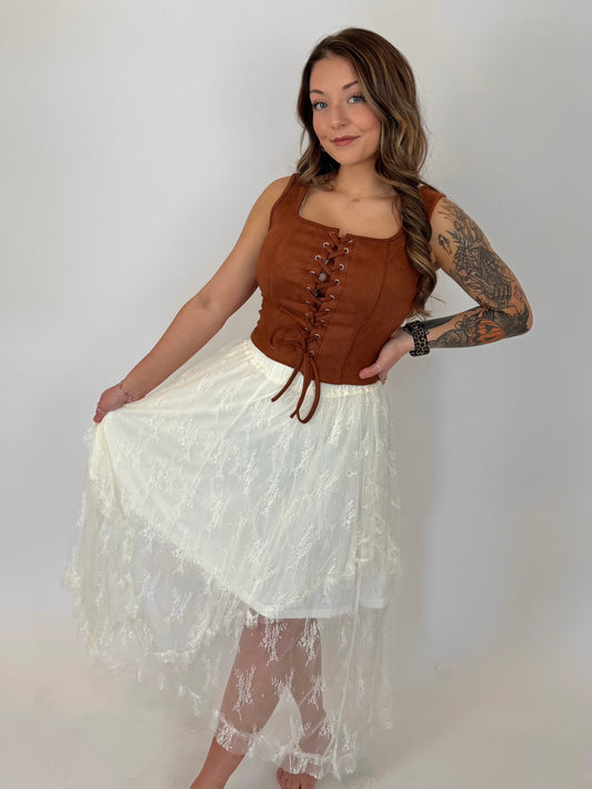 Layered In Lace Skirt