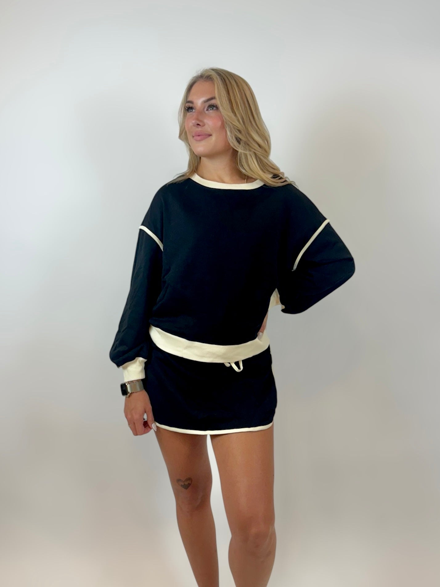 Black Skort Set