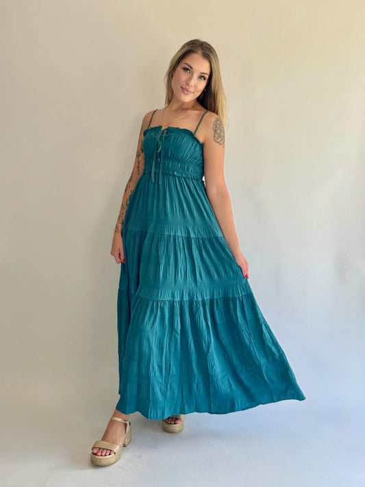 Tempting Teal Maxi Dress