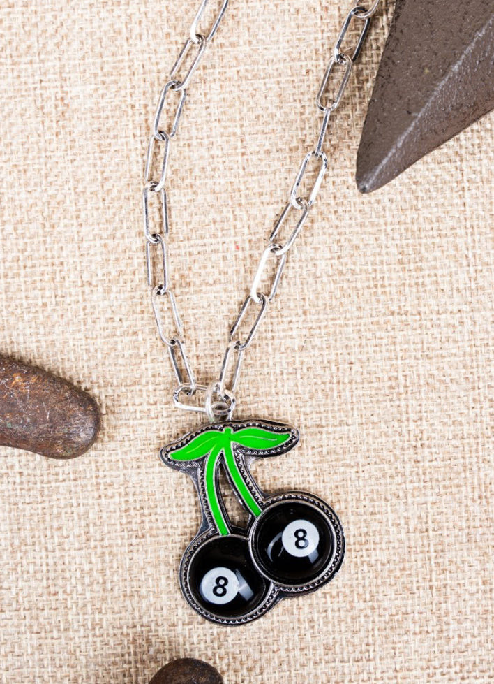 8 Ball Cherry Necklace