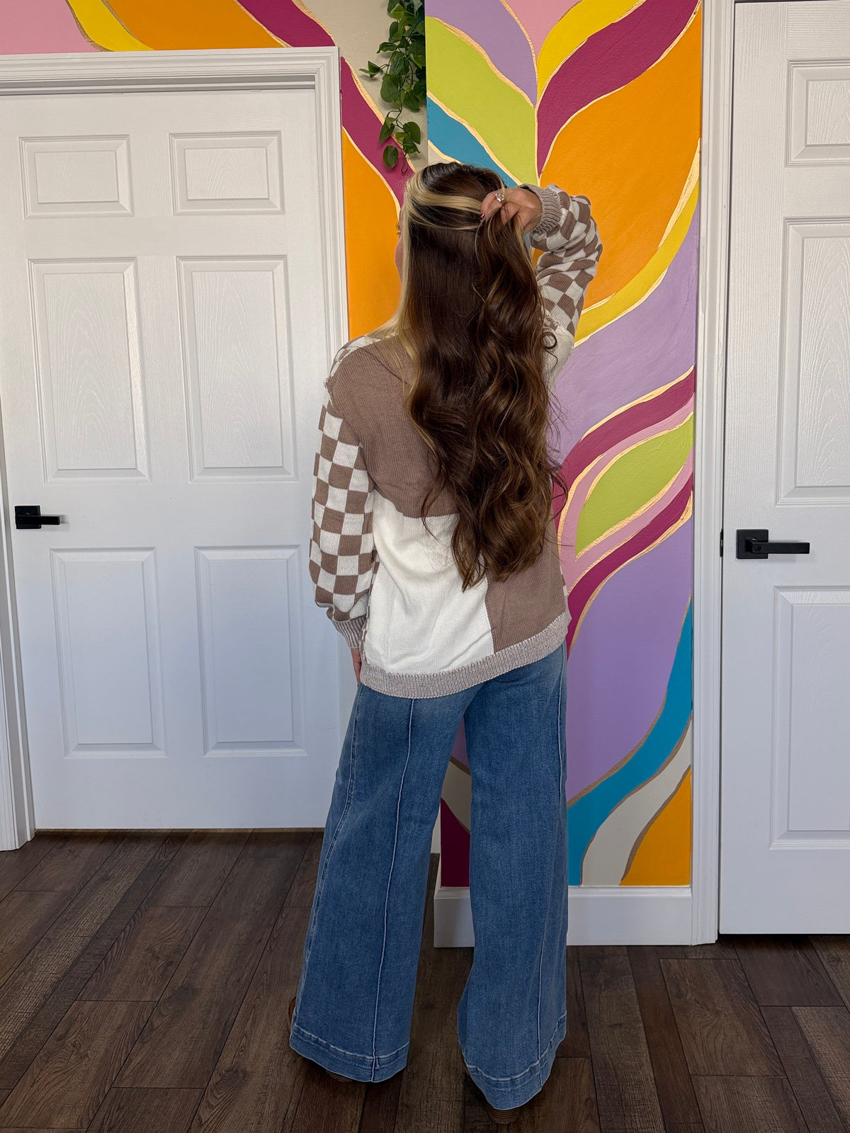 Checkered Cardigan