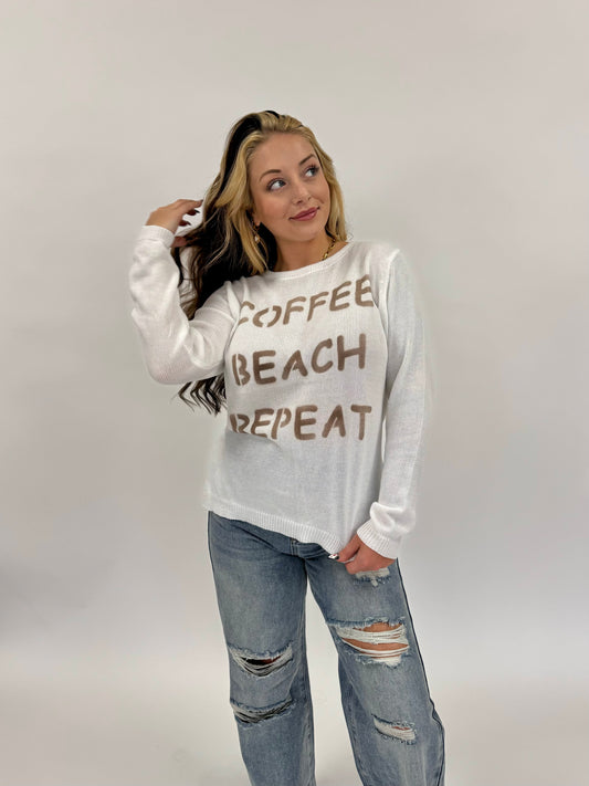 Coffee Beach Knit Top
