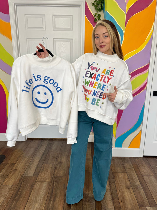 REVERSIBLE 2 in 1 Mock Neck Pullover