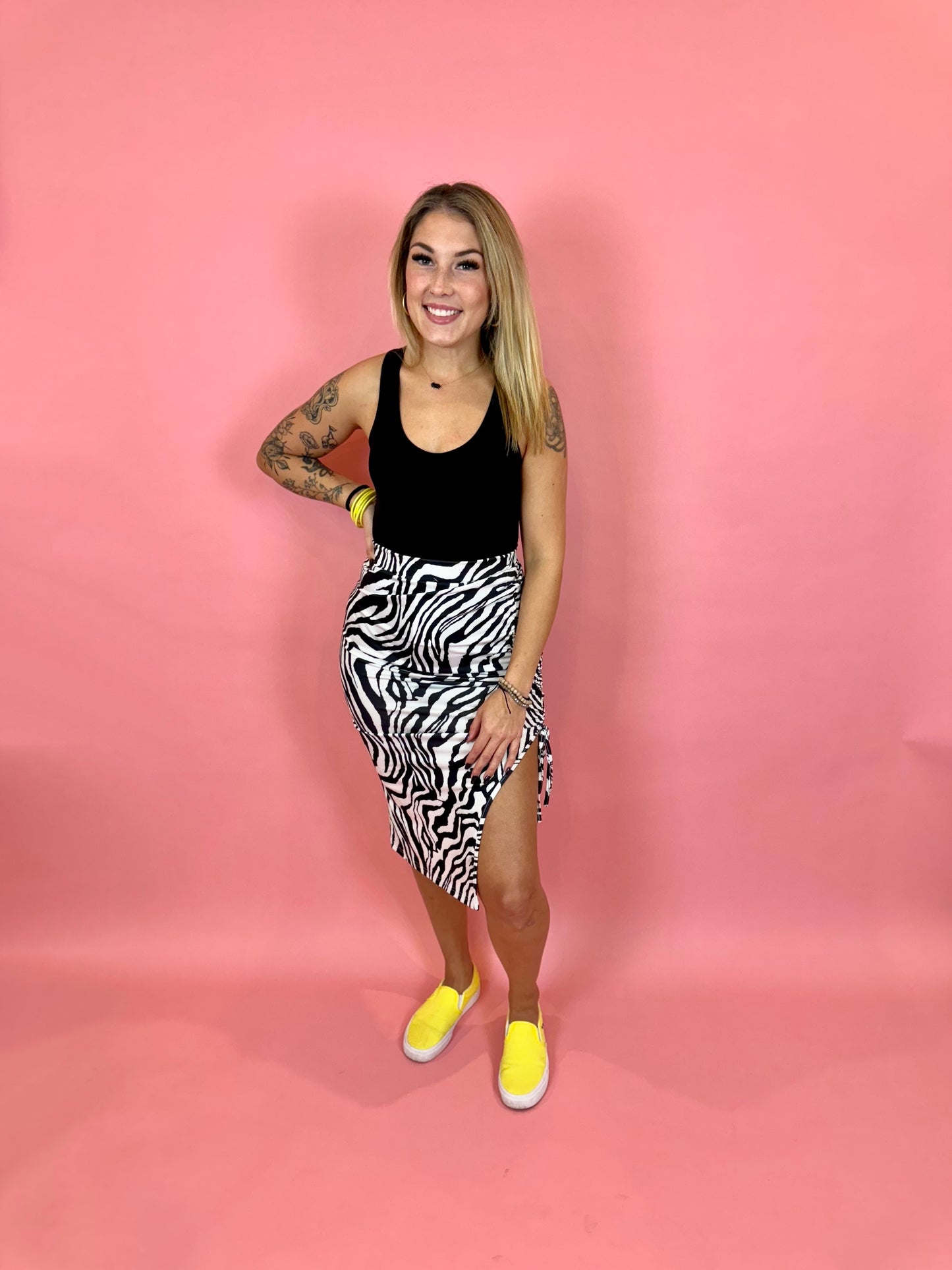 Zebra Slit Skirt