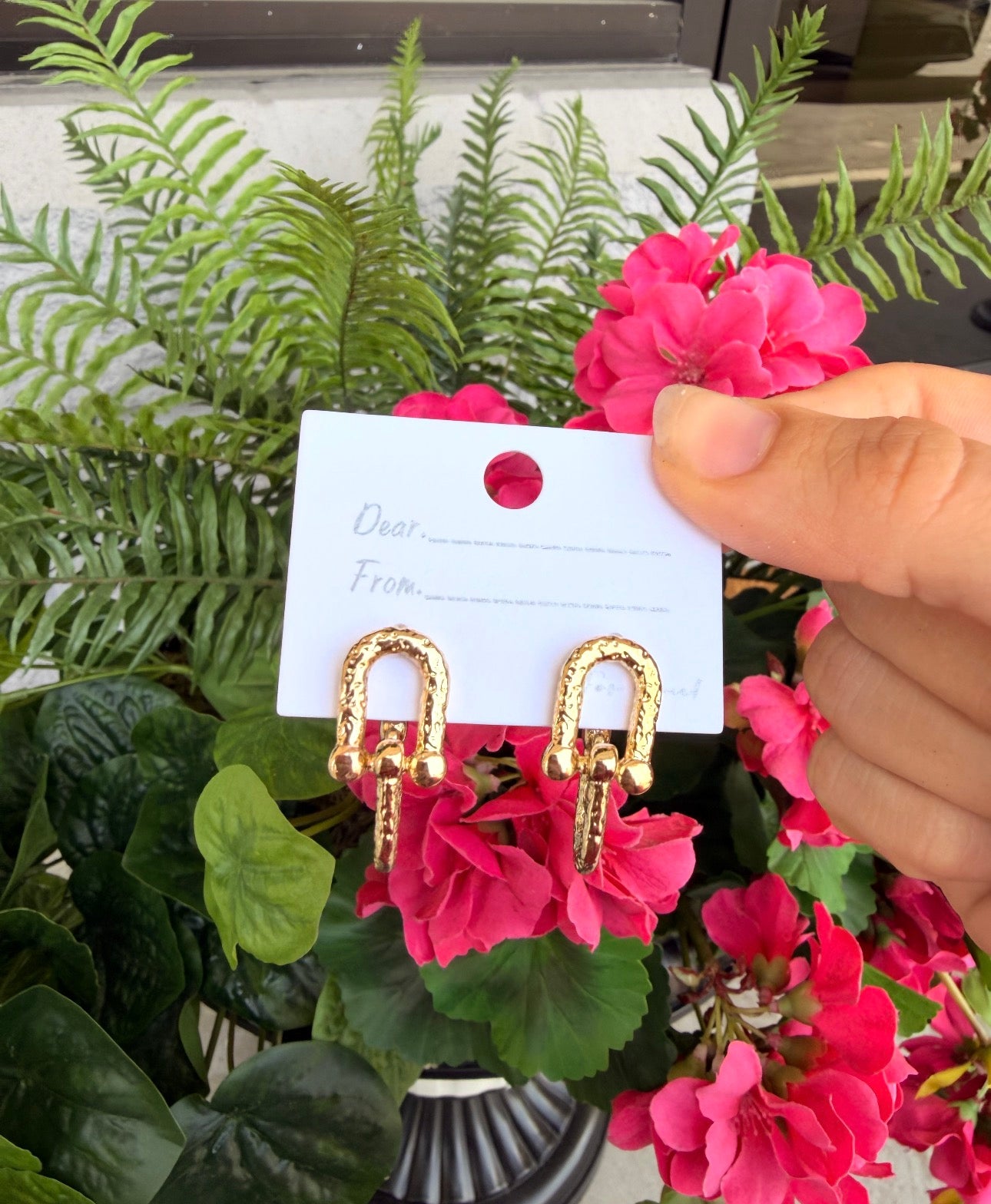 Horseshoe Drop Earrings
