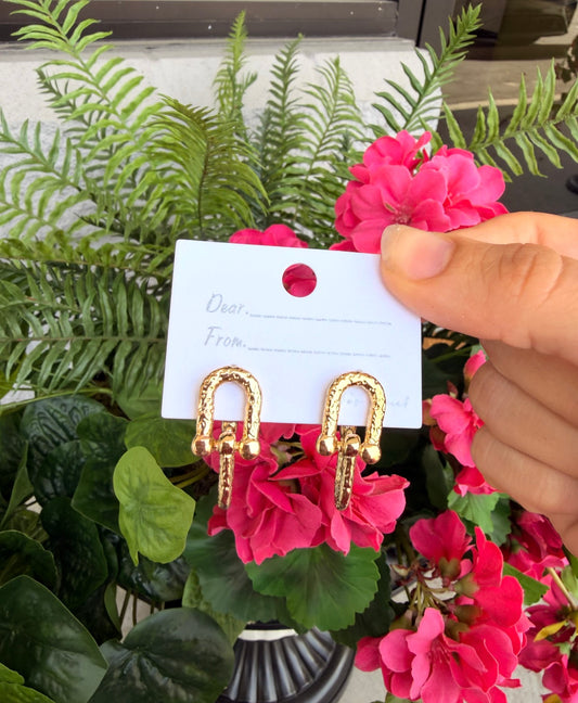 Horseshoe Drop Earrings