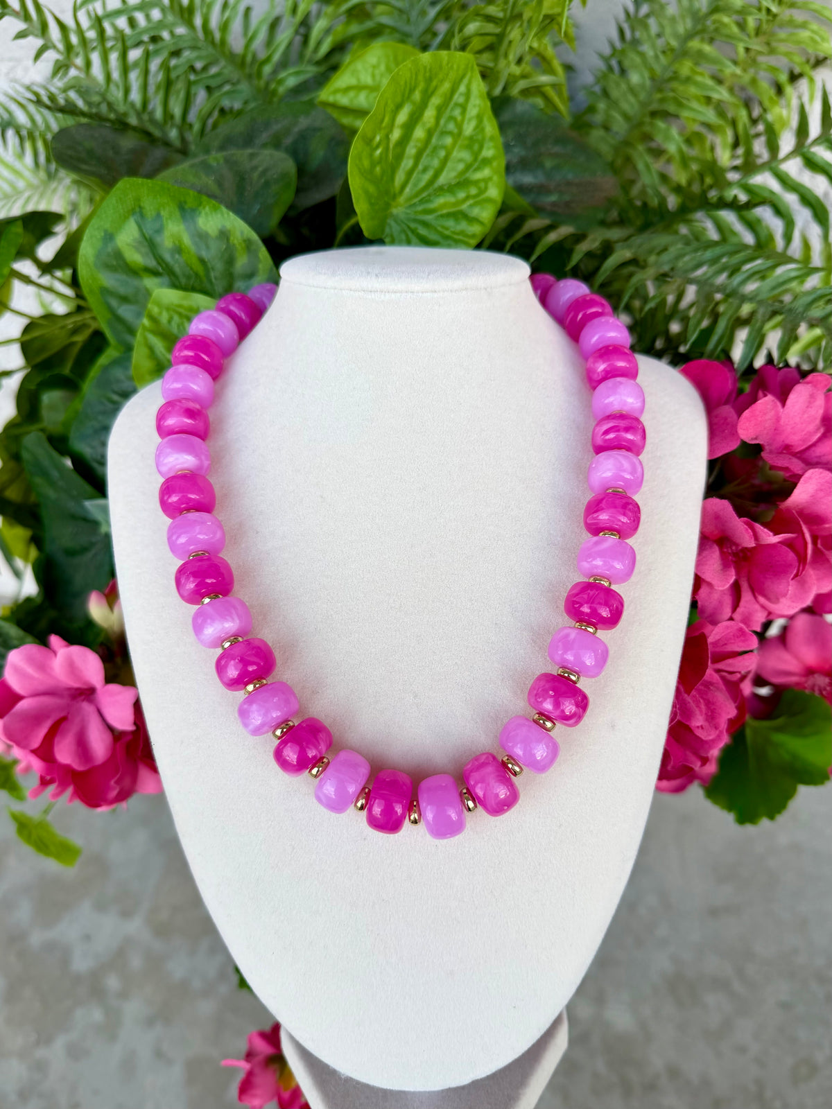 Pink Chunky Necklace