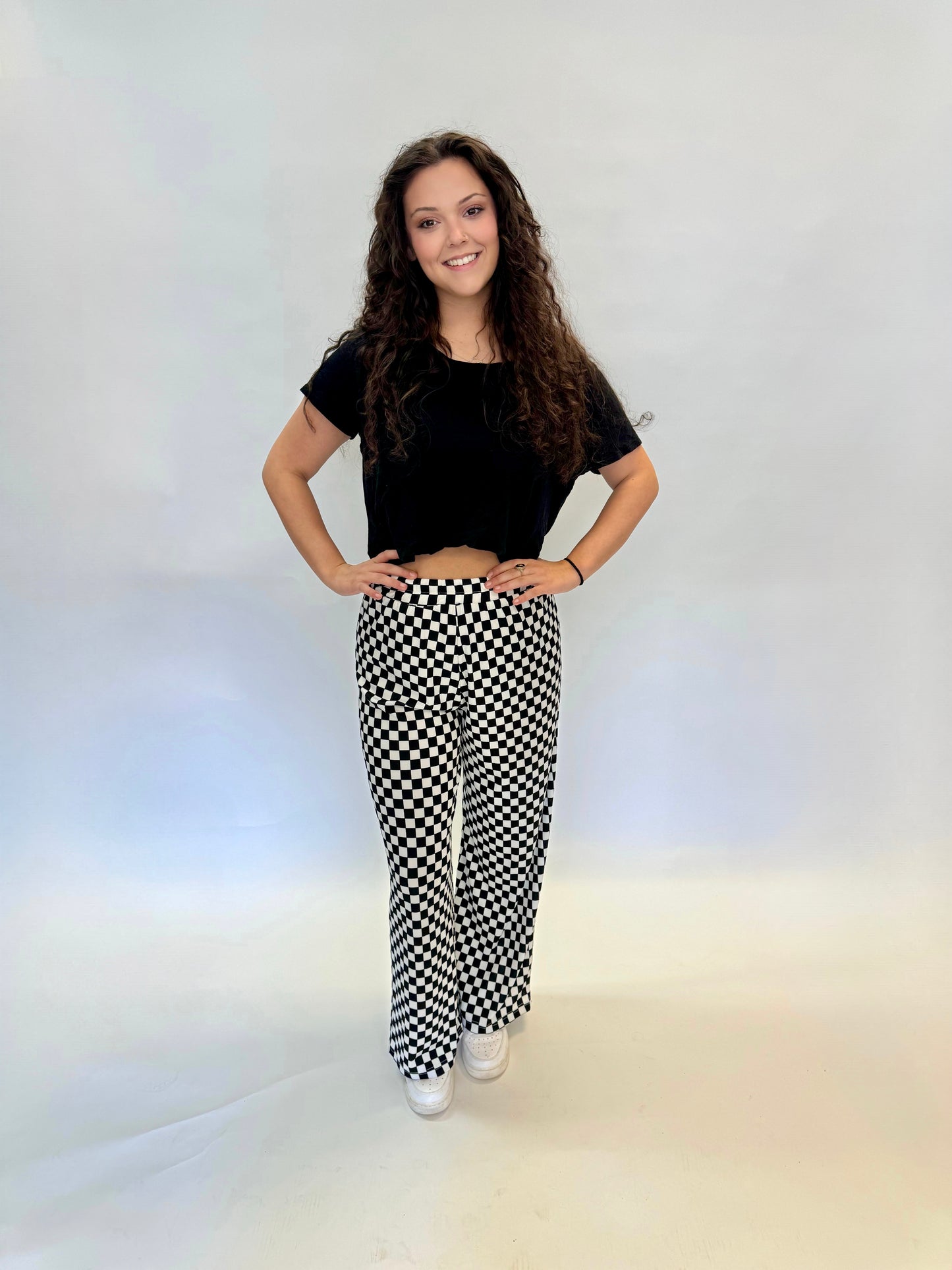 Black Checkered Pants