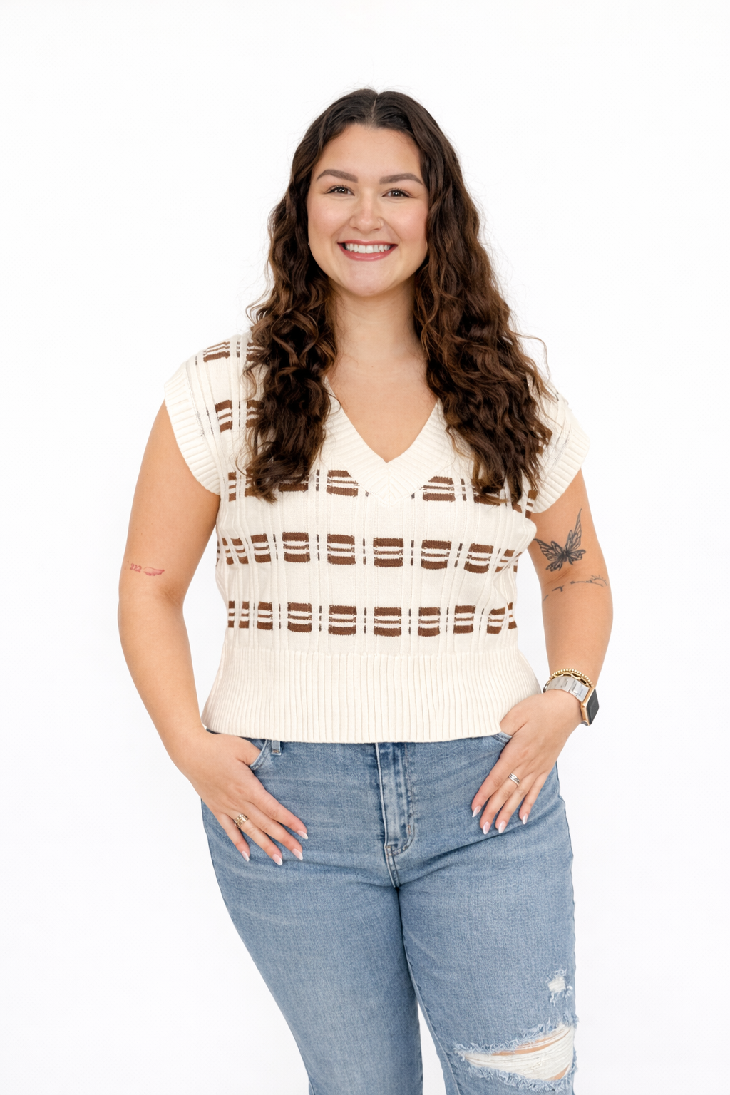 Latte Knit Vest