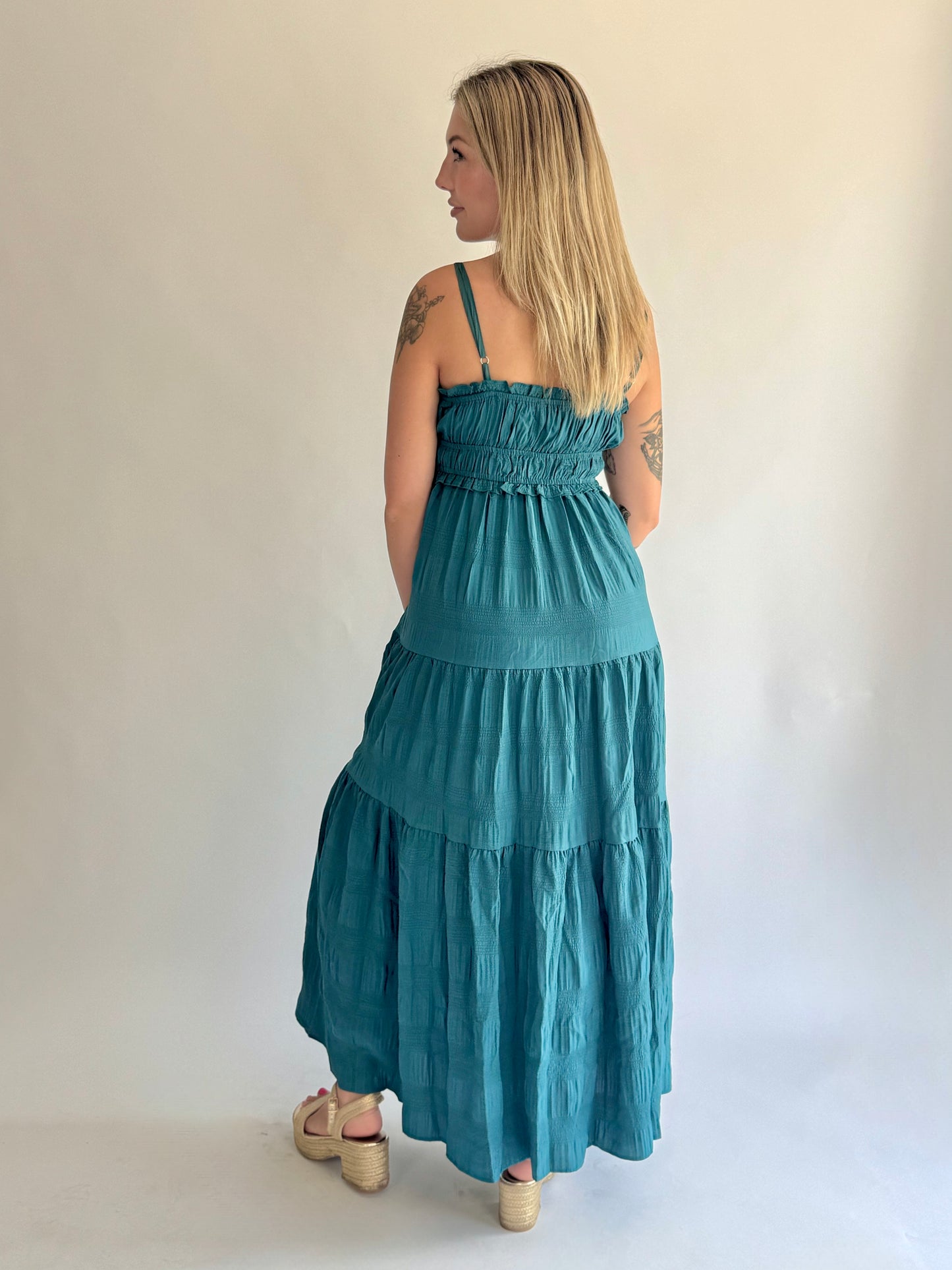 Tempting Teal Maxi Dress