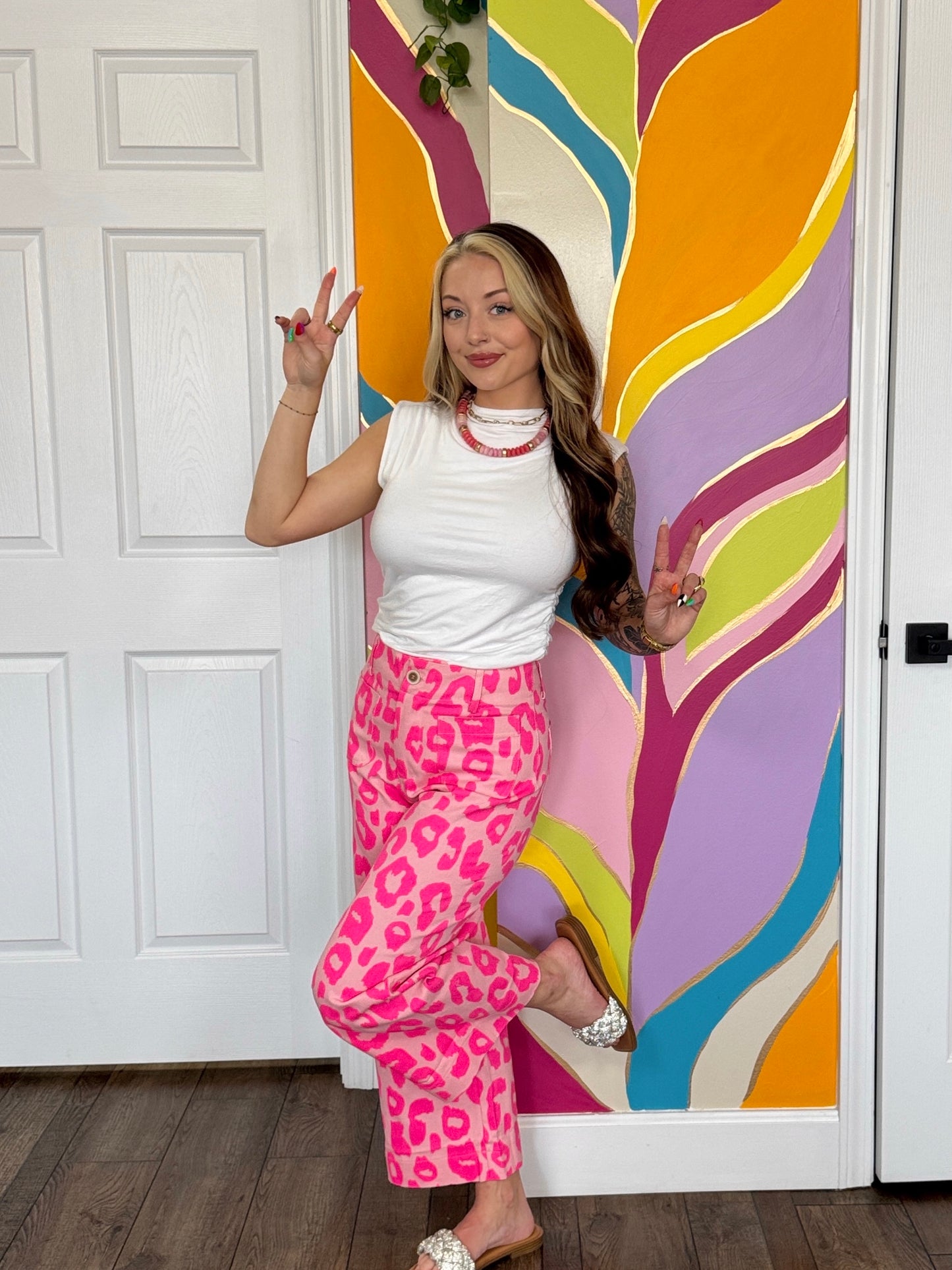 Wild Neon Cropped Jeans