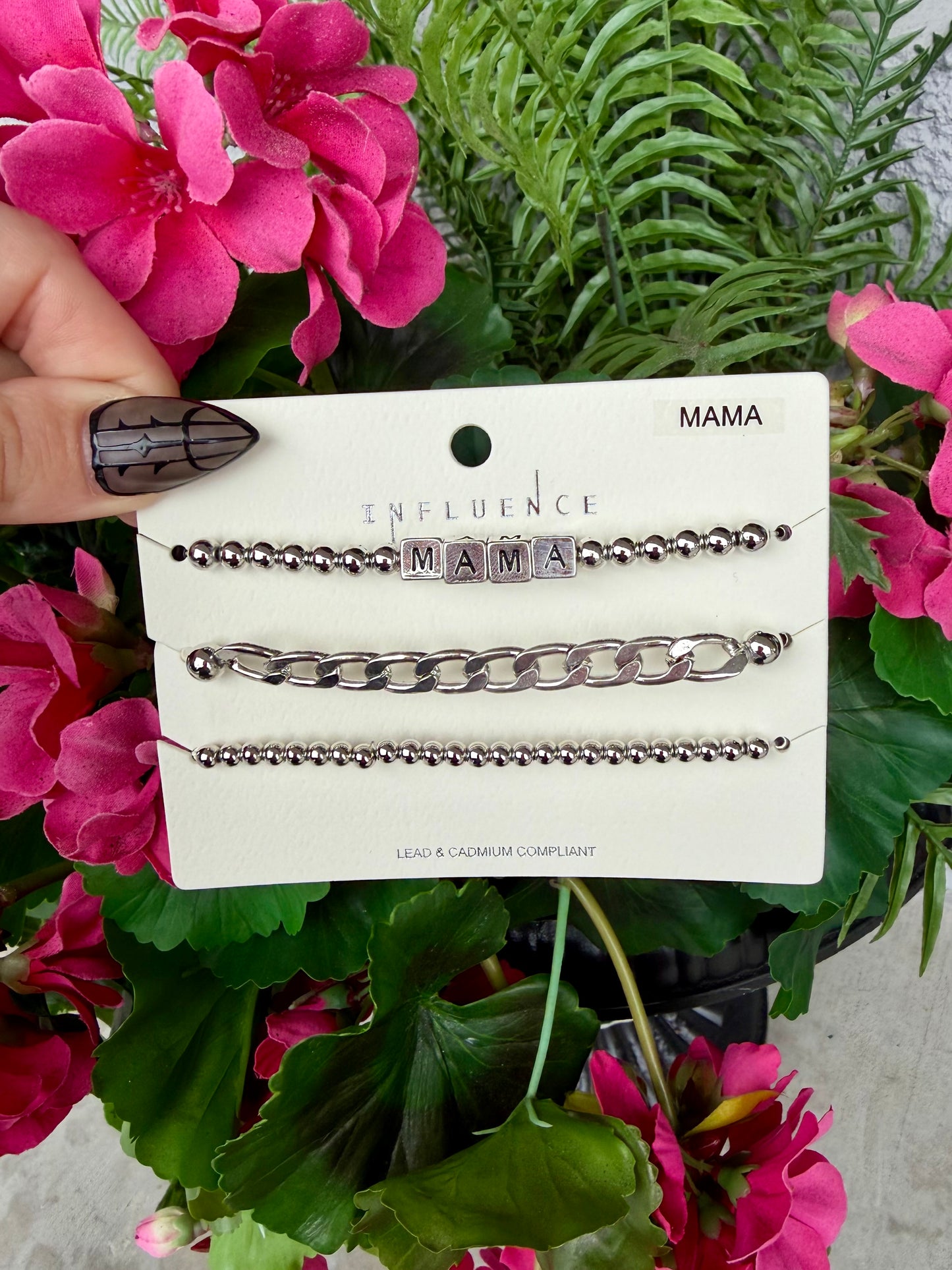 Mama Silver Bracelet Set
