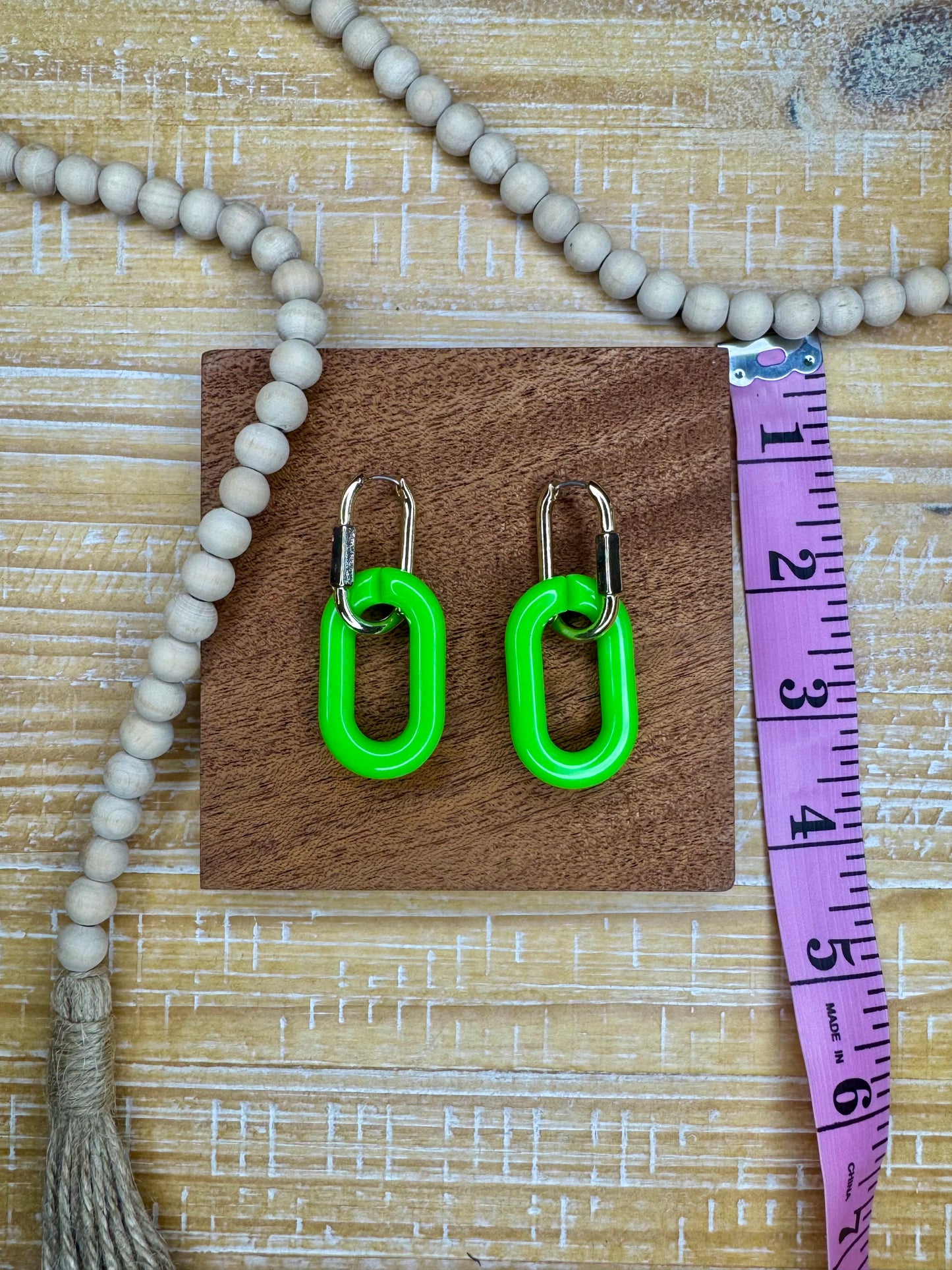 Green Link Earrings