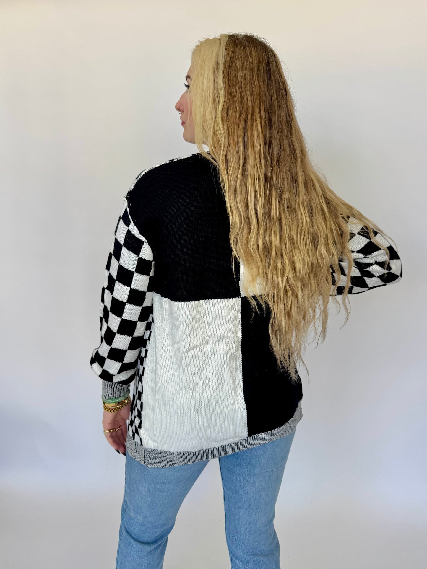 Checkered Cardigan