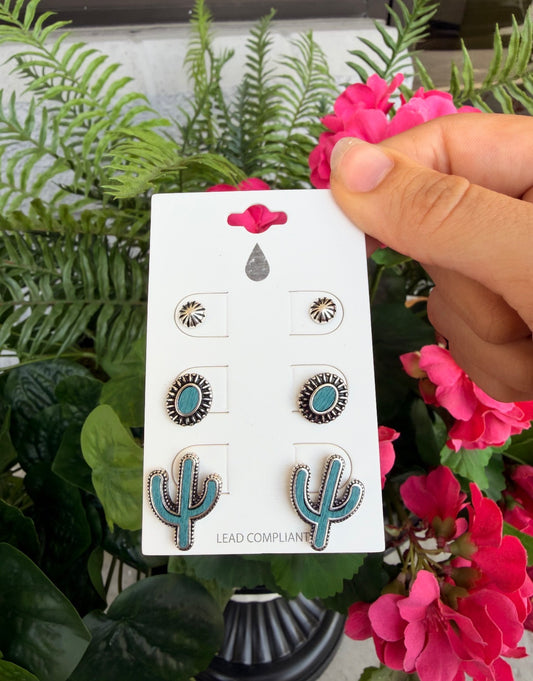 Cactus Earring Set