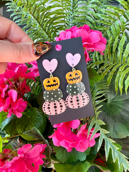 Tiered Pumpkins Earrings