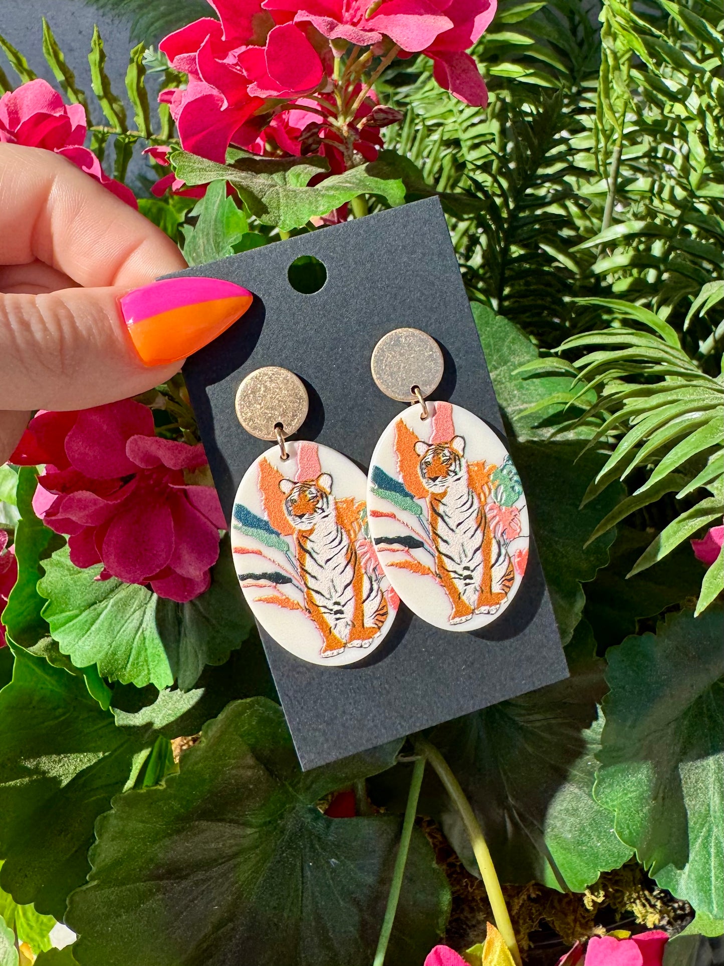 Boho Tiger Earrings