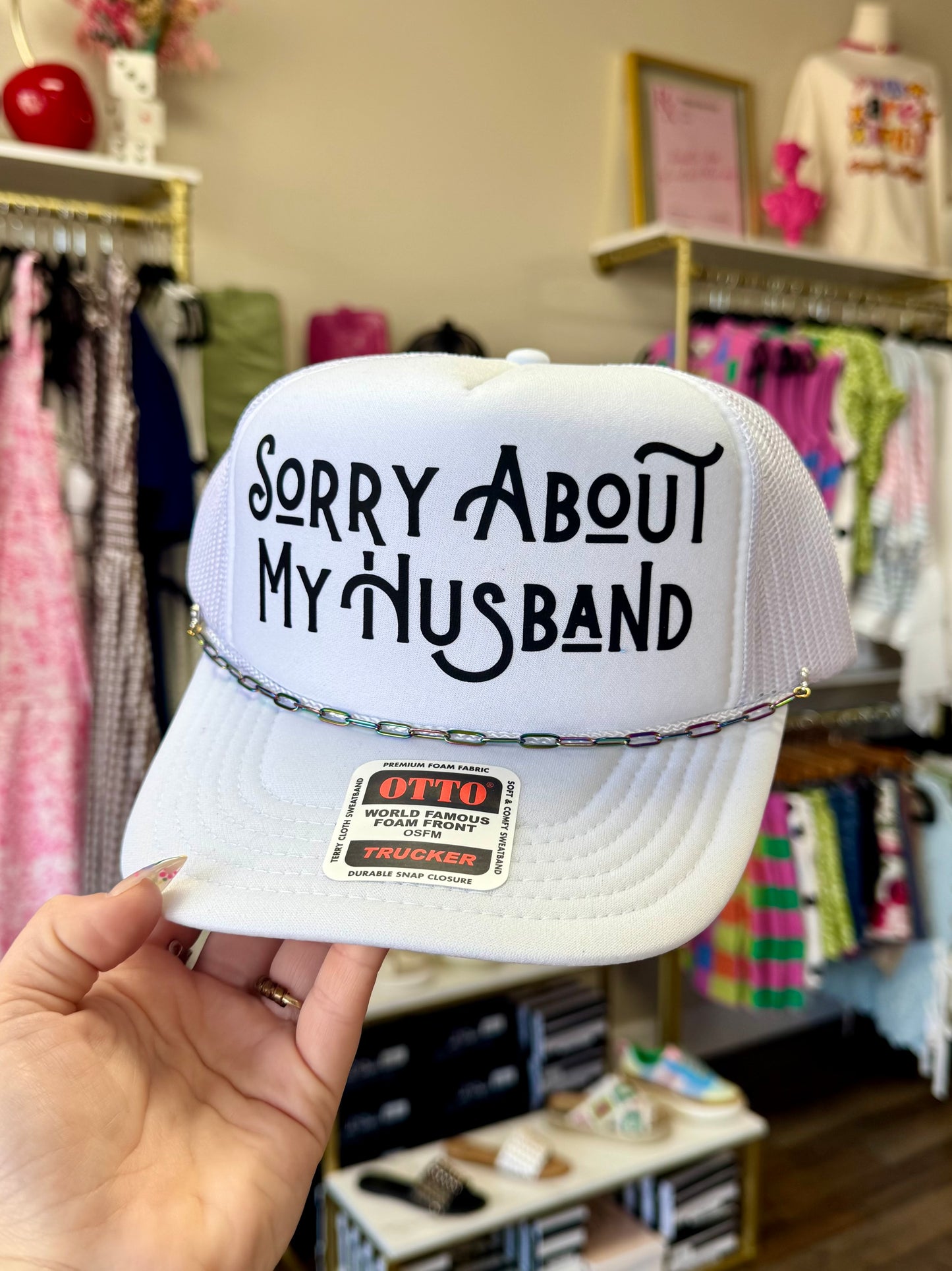 Sorry About My Husband Trucker Hat
