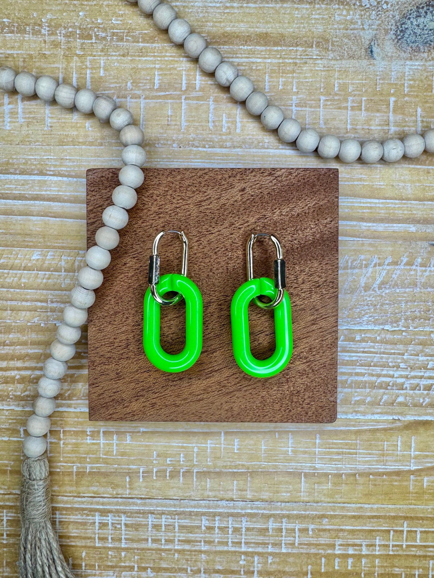 Green Link Earrings