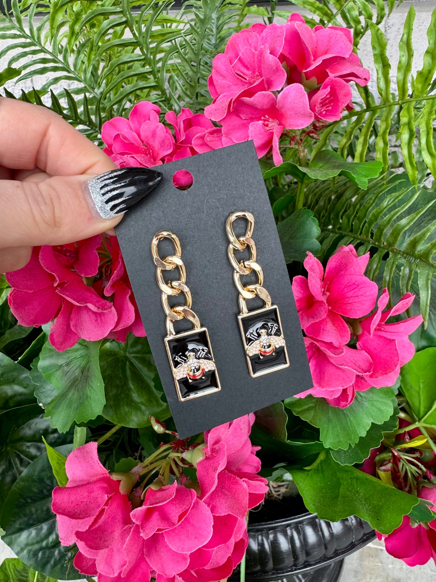 Bee Chain Earrings