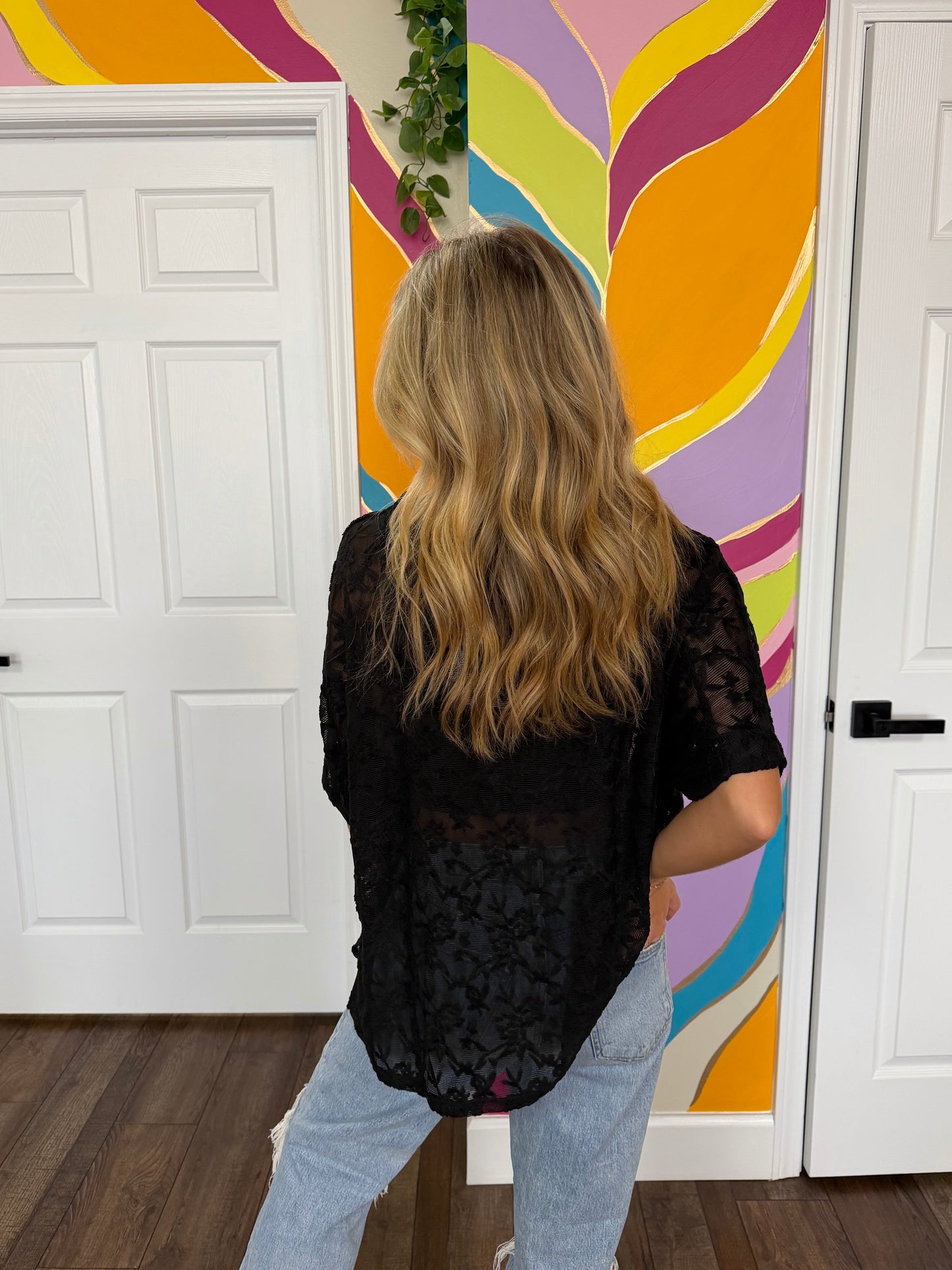 Black Sheer Top