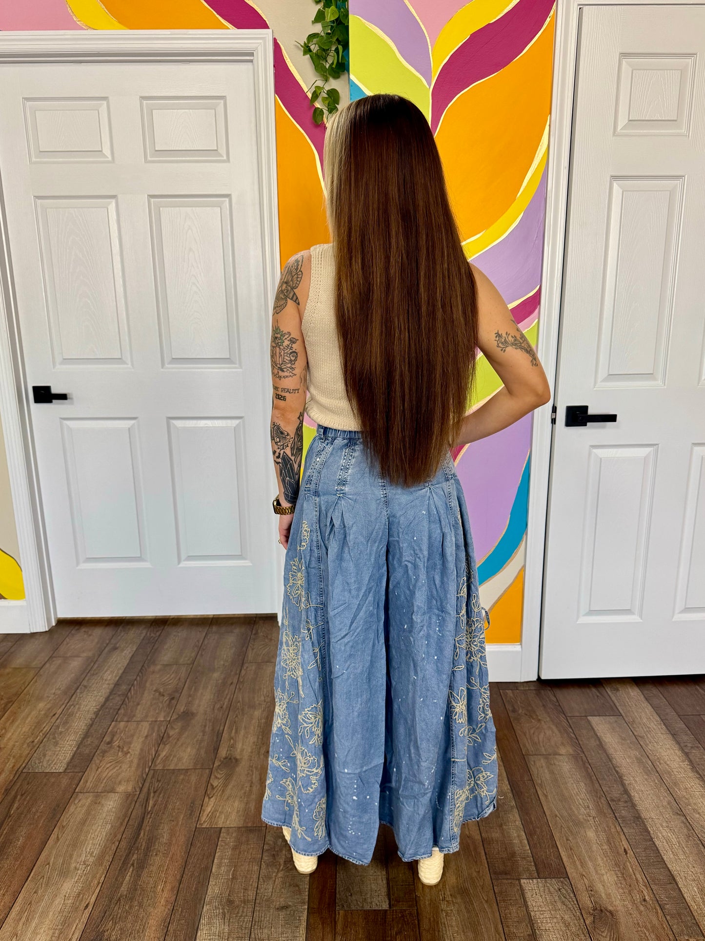 Darcy Floral Wide Leg Jeans