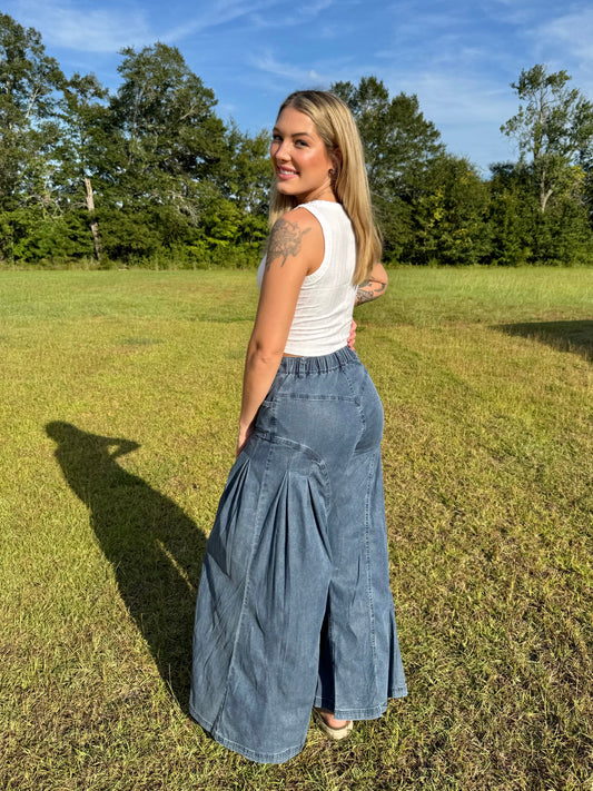 Wide Leg Boho Jeans