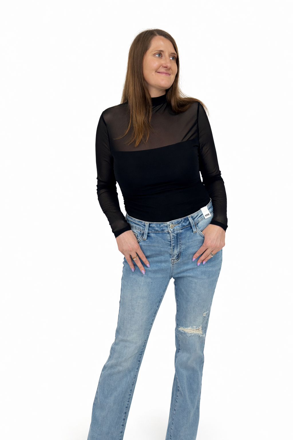 Black Mesh Top