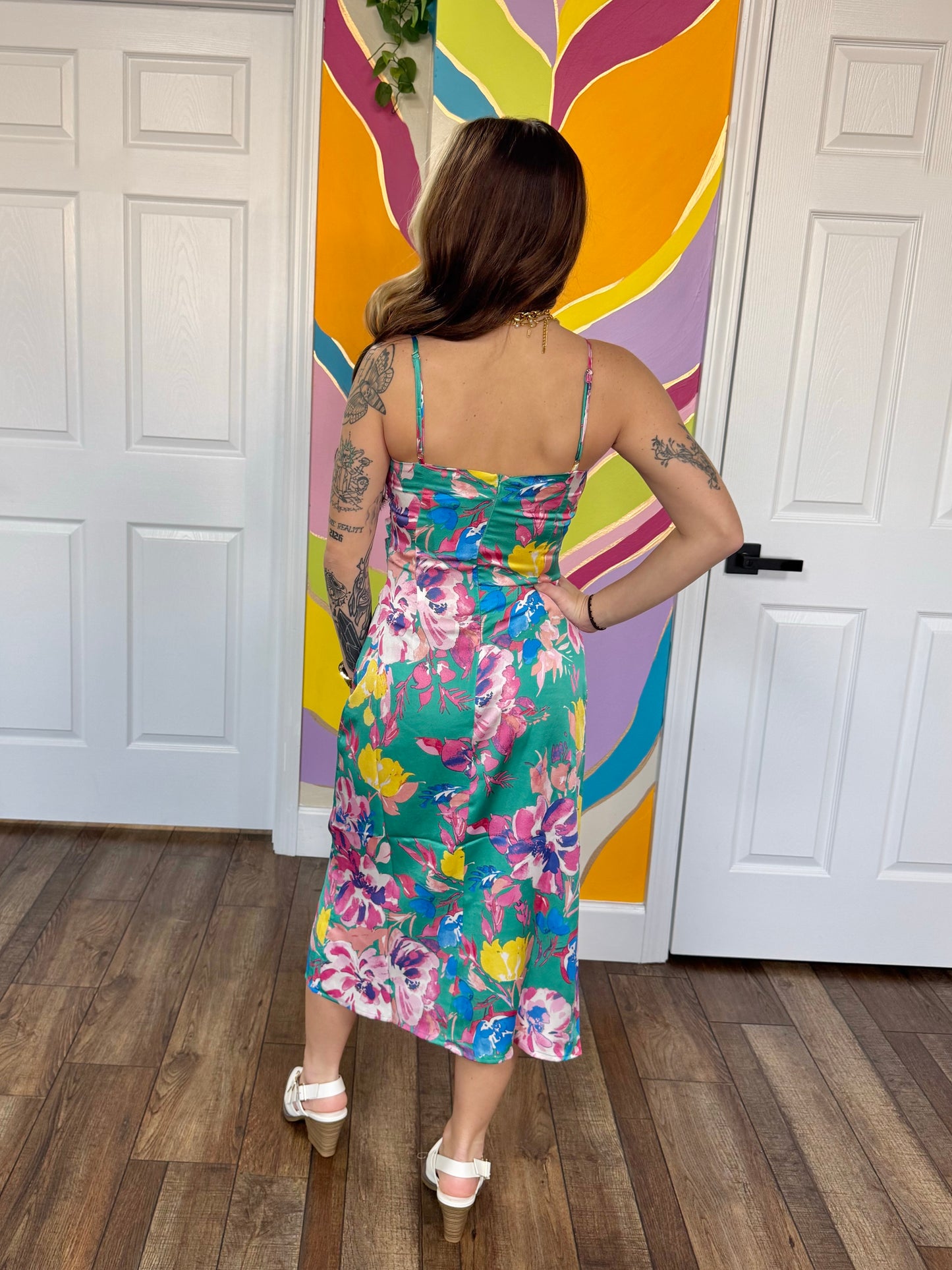 Paradise Petal Midi Dress