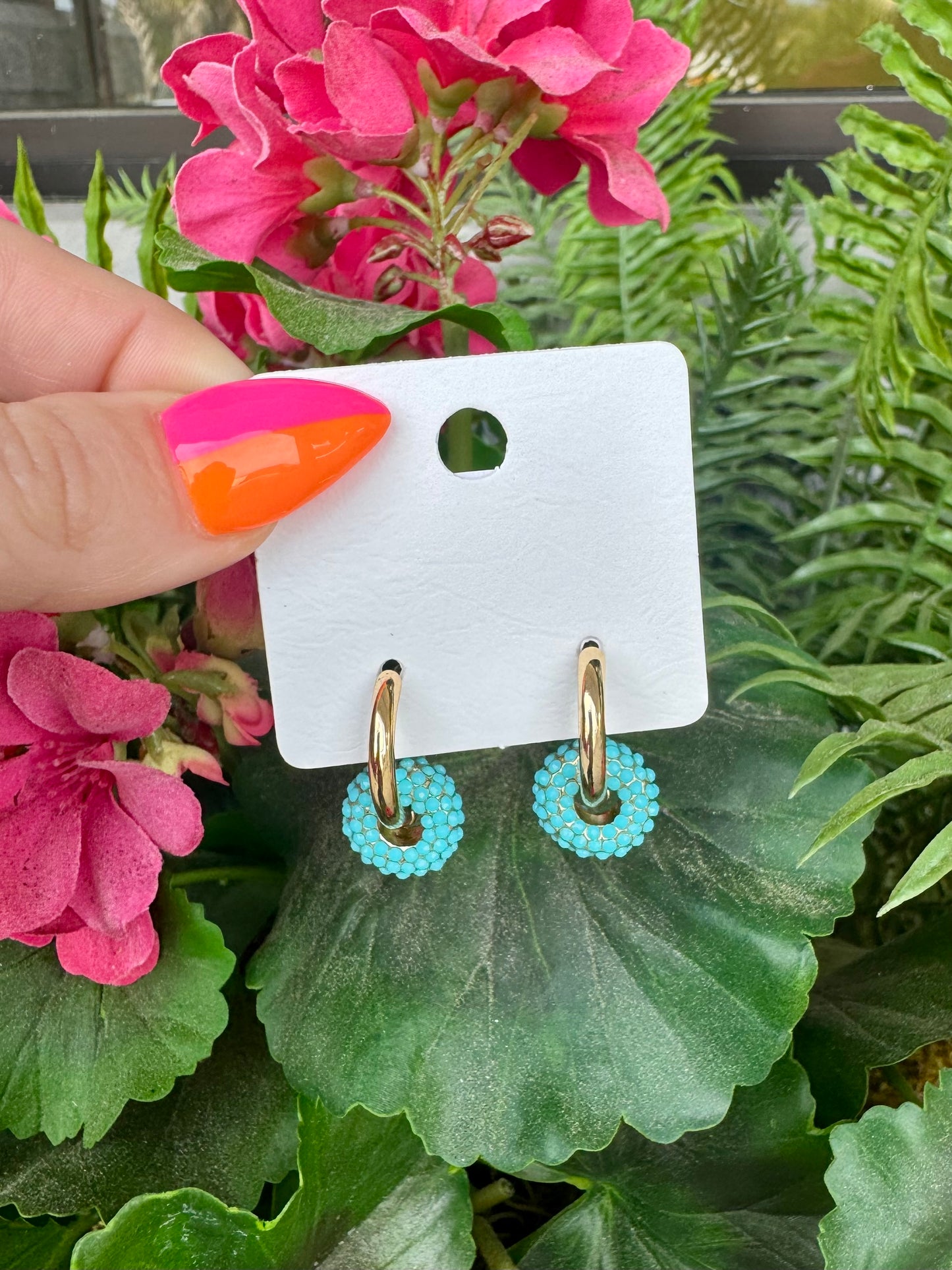 Small Blue Hoops