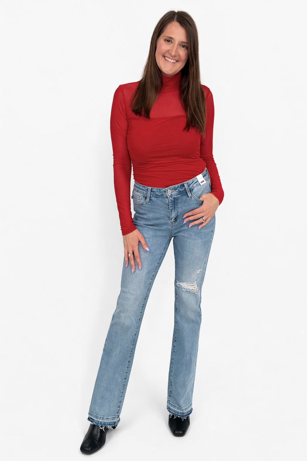 Red Mesh Top