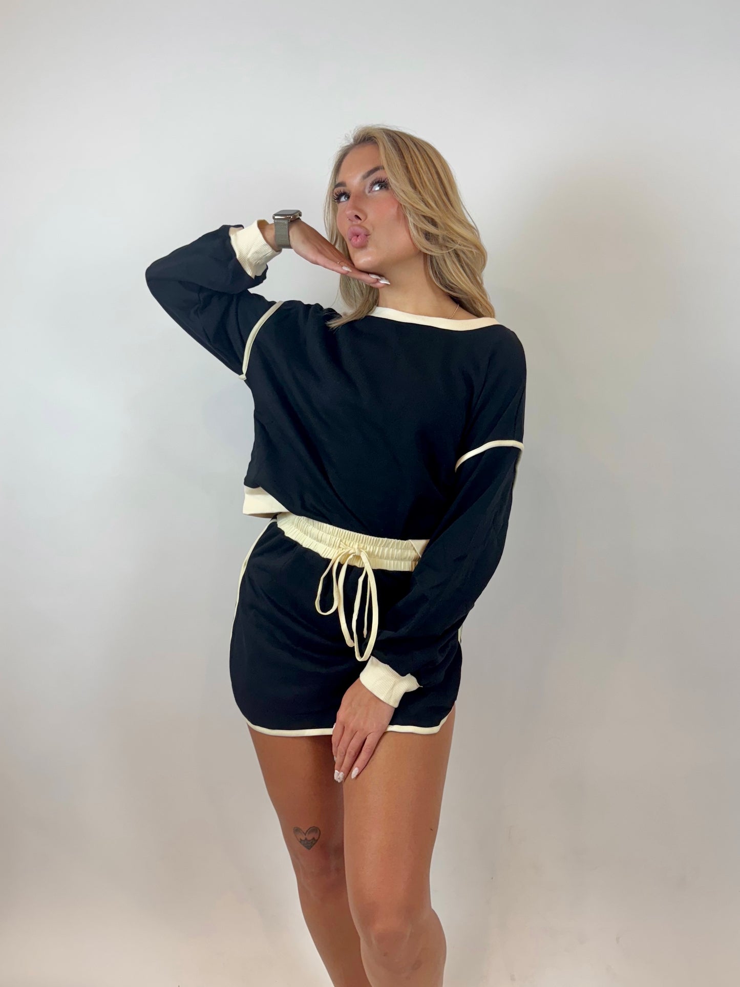 Black Skort Set