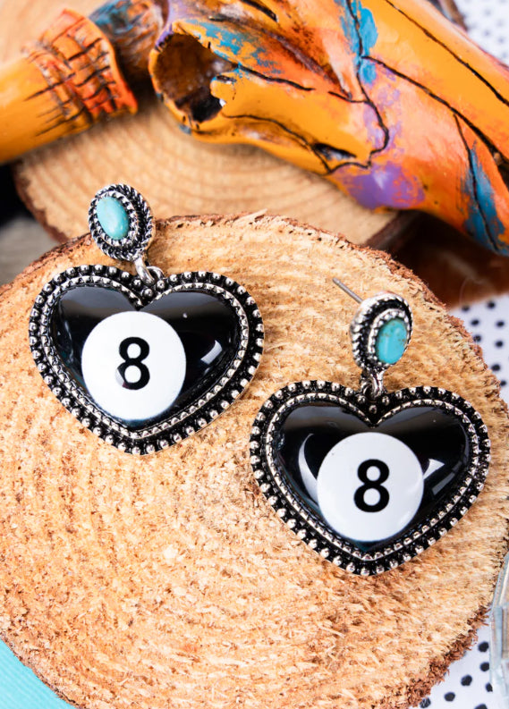 Love & 8 Ball Earrings