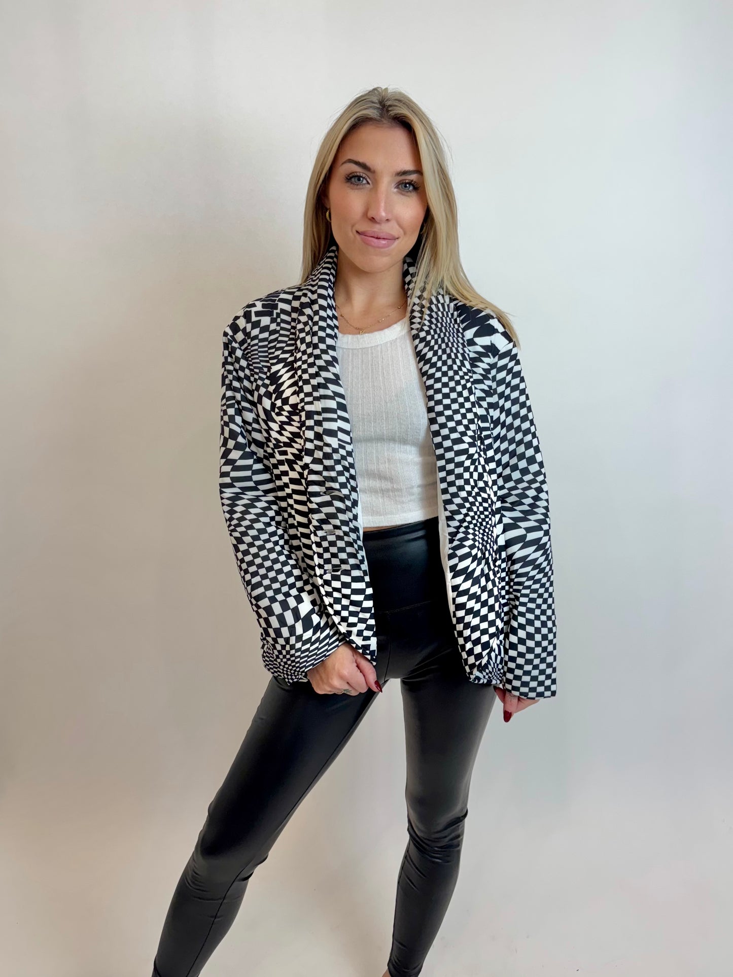 Checkered Puffer Jacket