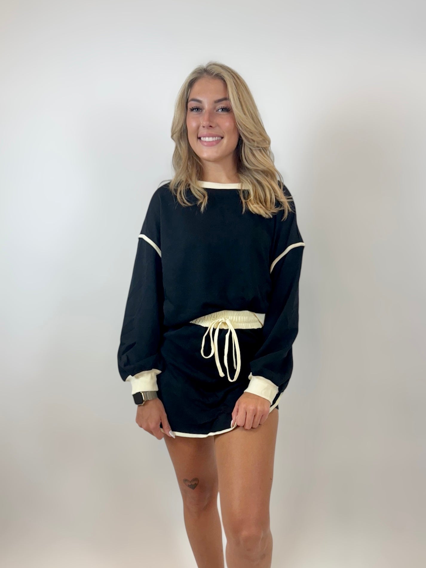 Black Skort Set