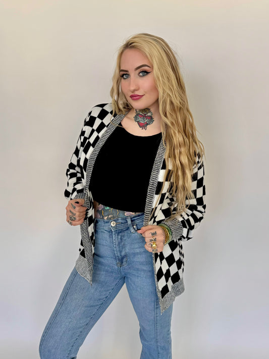 Checkered Cardigan