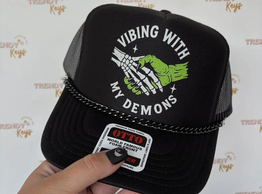Vibing With My Demons Trucker Hat