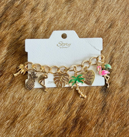 Flamingo Charm Bracelet