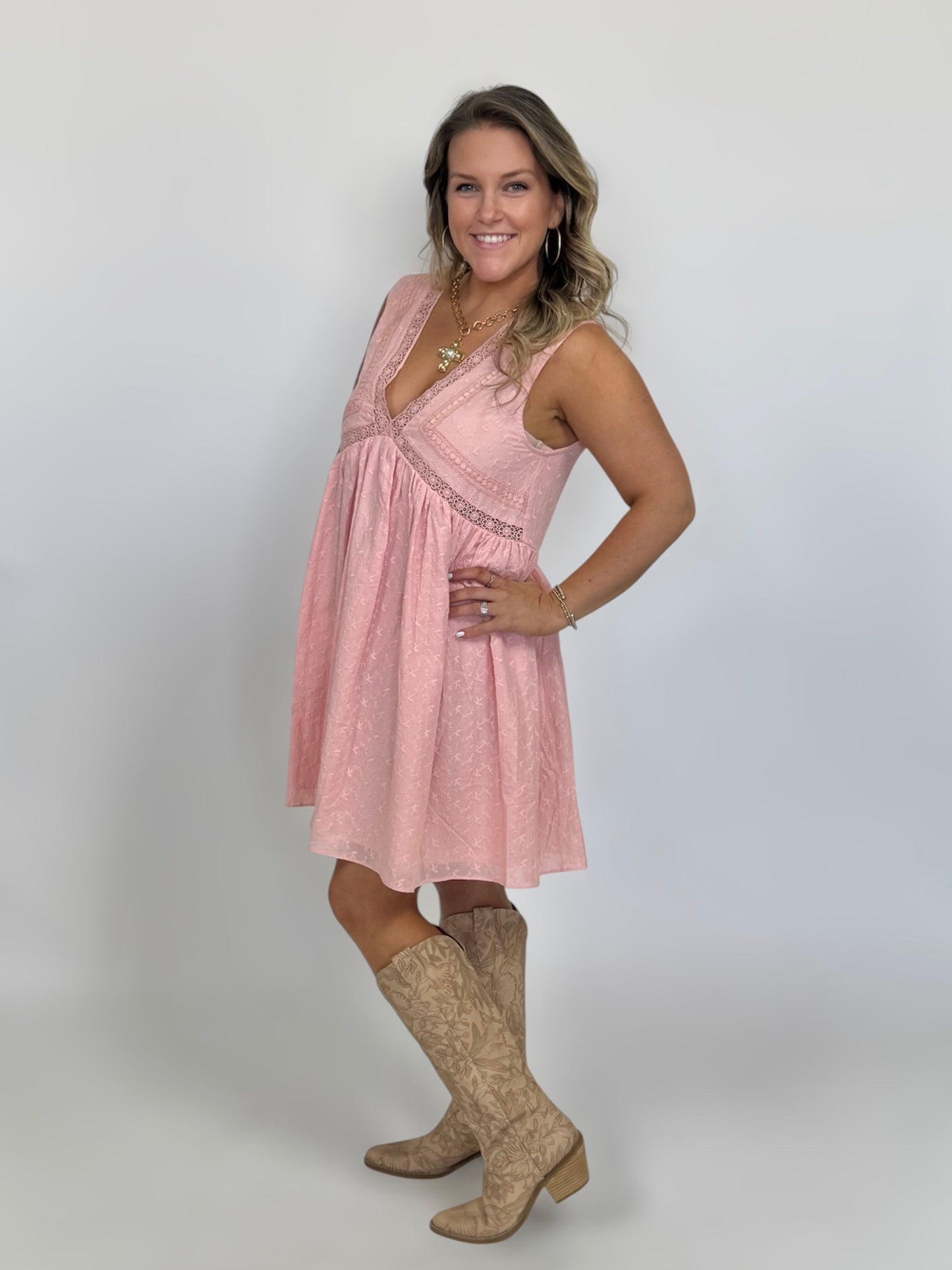 Pink Babydoll Dress