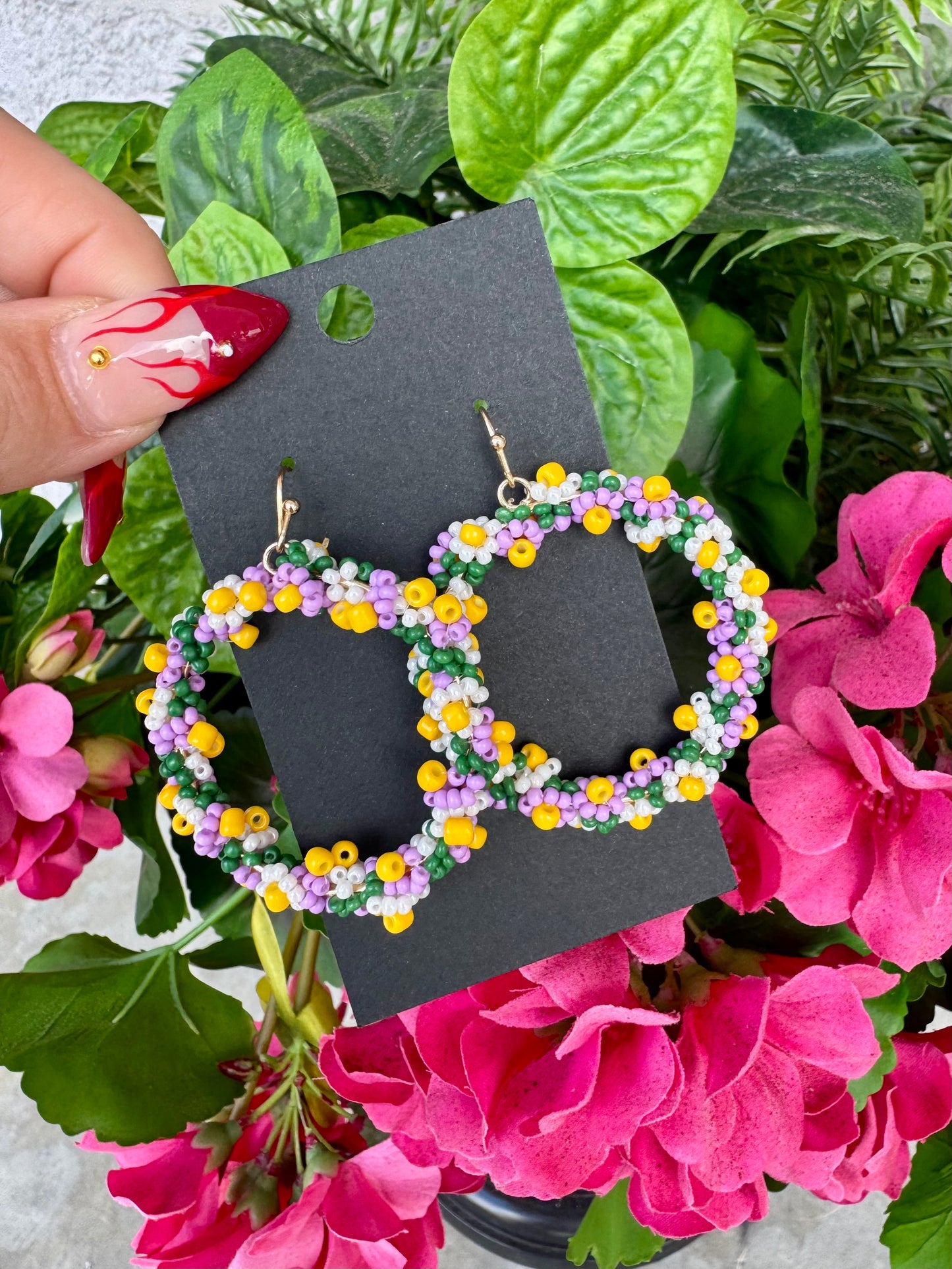 Lilac Flower Earrings
