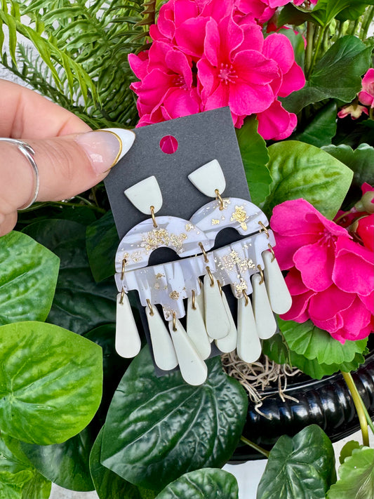 White Clay Earrings